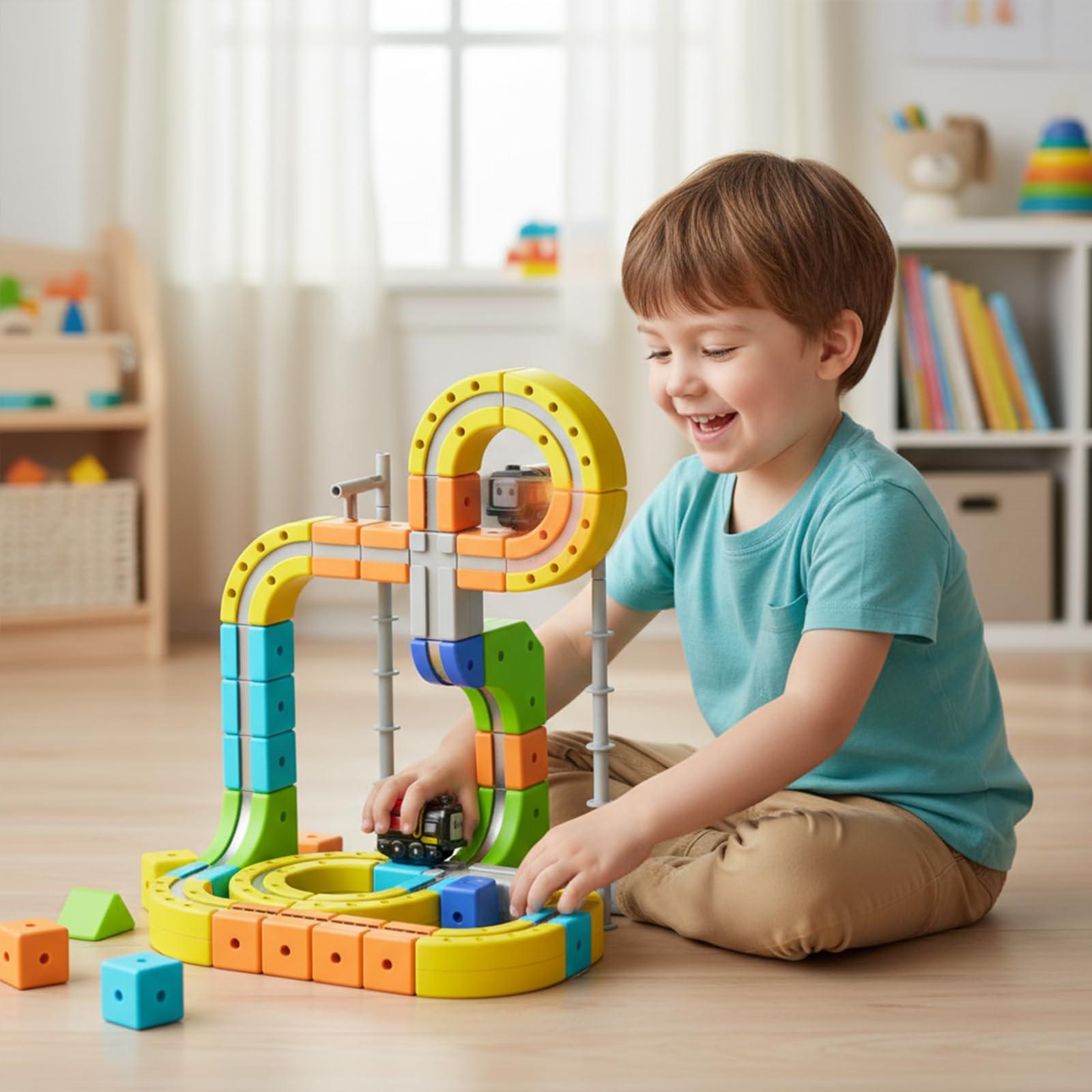 Магнитный трехмерный вагончик, игрушки-треки из строительных блоков, тренировка координации рук и глаз у детей One Size
Магнитный трехмерный вагончик, игрушки-треки из строительных блоков, тренировка координации рук и глаз у детей One Size