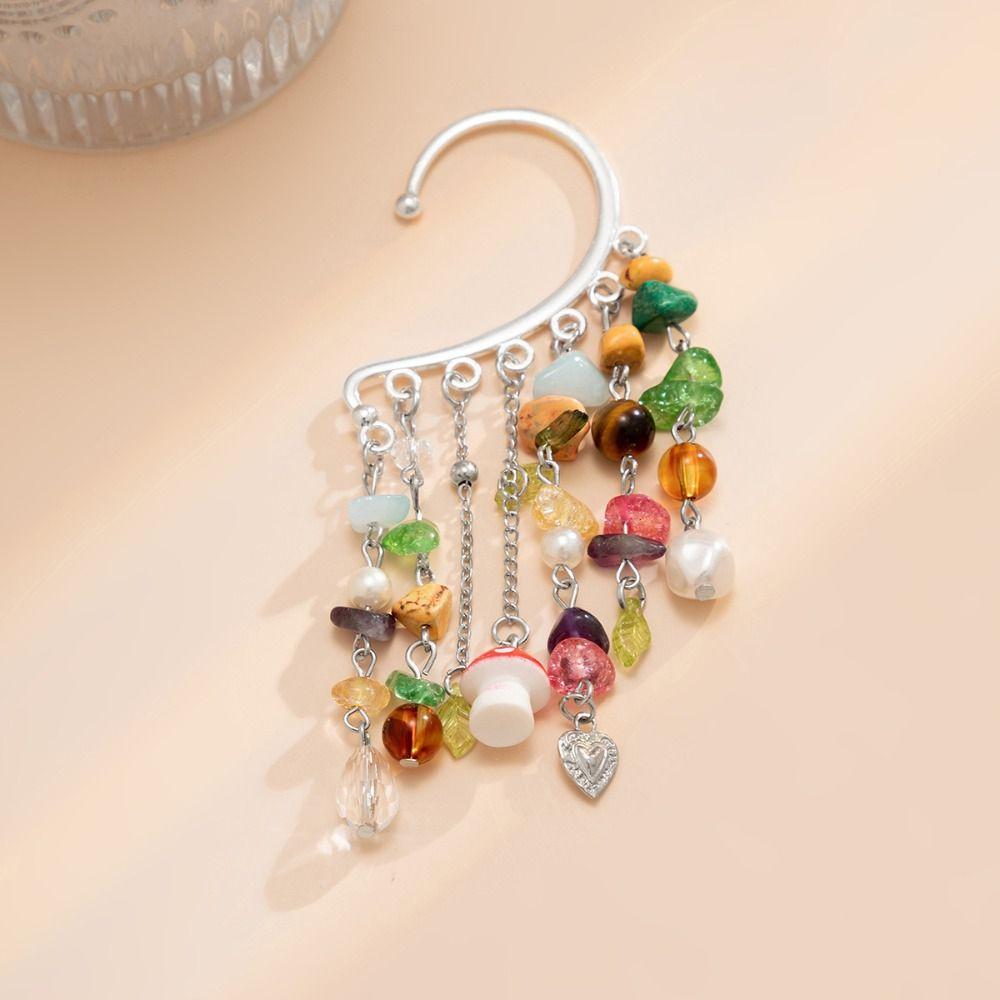 Crystal Mushroom Stud Earring Trendy Irregular Beaded Earring Single Side Beaded Earring Girl 1 pc
Crystal Mushroom Stud Earring Trendy Irregular Beaded Earring Single Side Beaded Earring Girl 1 pc
