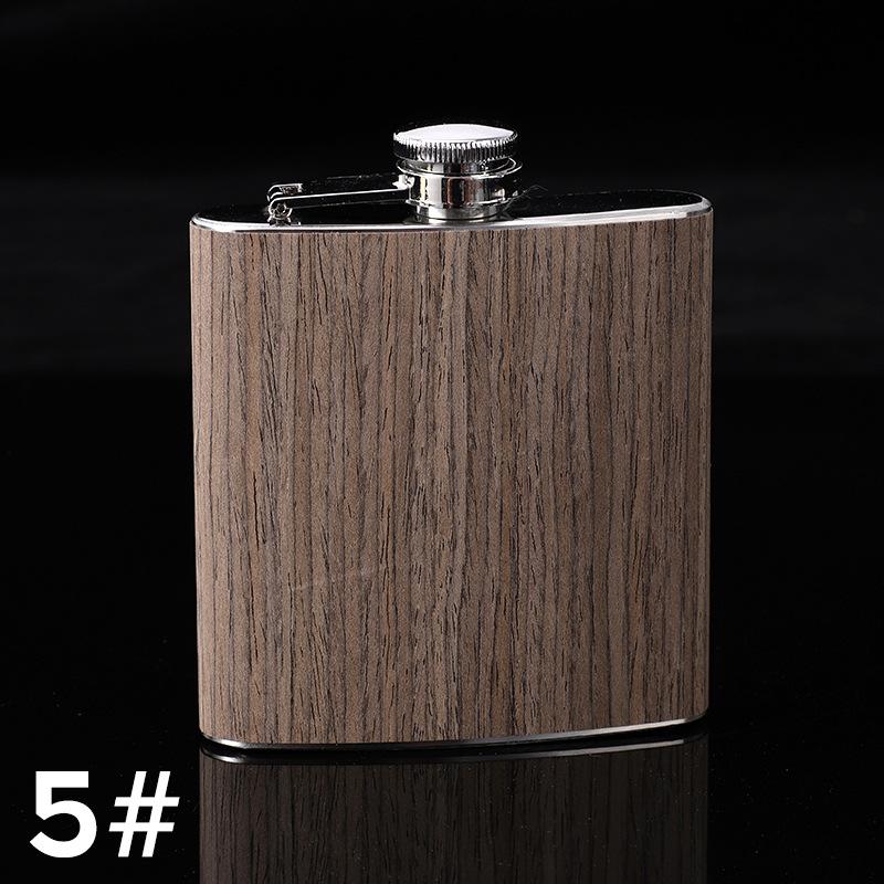 6 OZ Wood Grain Leather Hip Flask for Whisky Alcohol Liquor Stainless Steel Flask for Men
6 OZ Wood Grain Leather Hip Flask for Whisky Alcohol Liquor Stainless Steel Flask for Men