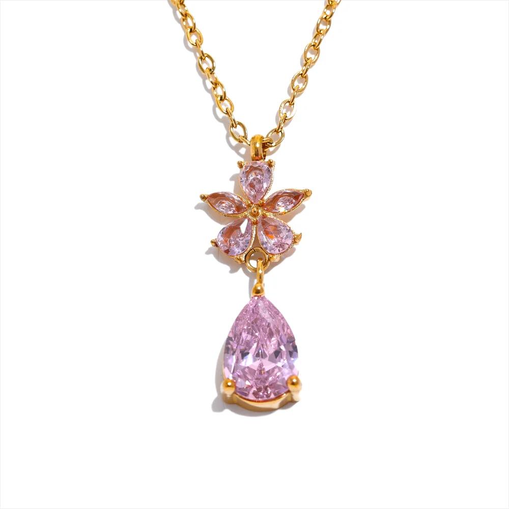 Yhpup 316 Stainless Steel Colorful Cubic Zirconia Flower CZ Pendant Bling Necklace Fashion Luxury Chic Jewelry Bijoux Women Gift
Yhpup 316 Stainless Steel Colorful Cubic Zirconia Flower CZ Pendant Bling Necklace Fashion Luxury Chic Jewelry Bijoux Women Gift