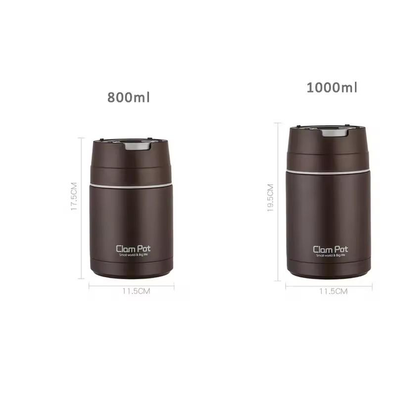 304 Stainless Steel Vacuum Thermal Food Jar Portable Insulated Lunch Box Food Containers with Spoon 800/1000ML for Office School 800ml коричневий
304 Stainless Steel Vacuum Thermal Food Jar Portable Insulated Lunch Box Food Containers with Spoon 800/1000ML for Office School 800ml коричневий