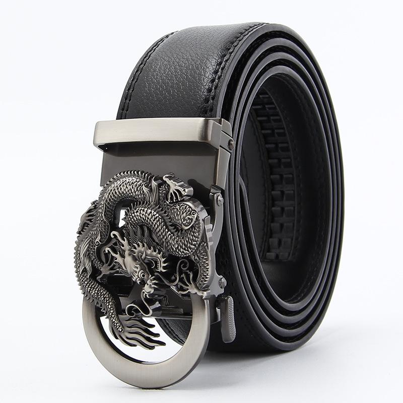 Dragon-Shaped 14-Pattern Two-Layer Cowhide Belt, Men S Automatic Buckle Real Cowhide Brand Business Leisure Belt 110-130cm
Dragon-Shaped 14-Pattern Two-Layer Cowhide Belt, Men S Automatic Buckle Real Cowhide Brand Business Leisure Belt 110-130cm