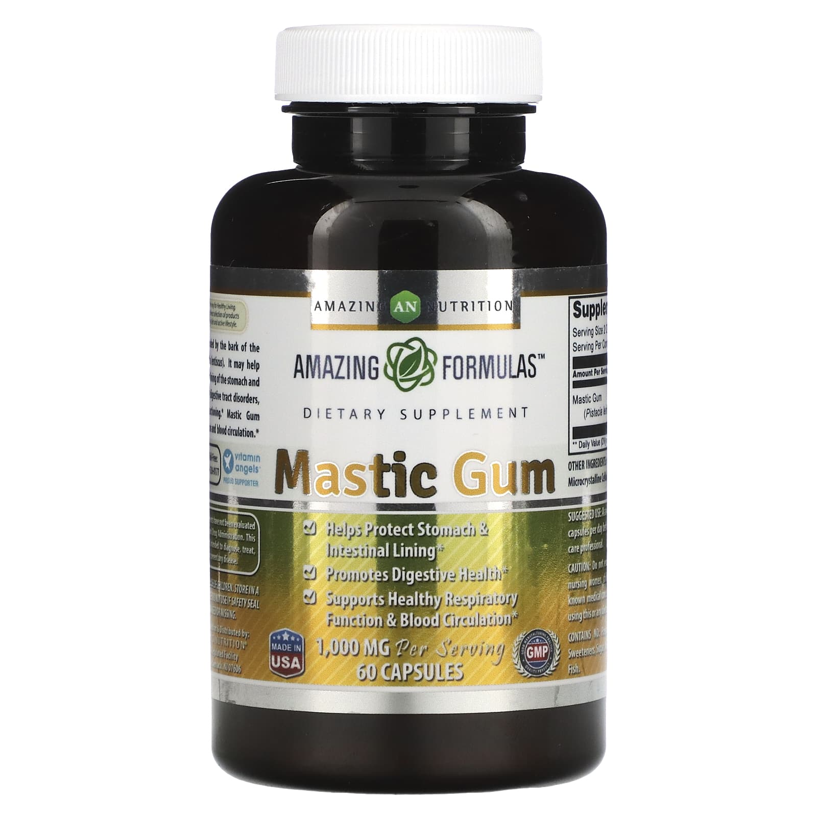 Mastic gum, 60 capsules (500 mg per capsule) 
Mastic gum, 60 capsules (500 mg per capsule)