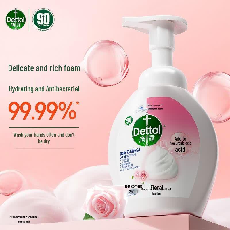 Dettol Floral Foam Antibacterial Hand Wash
Dettol Floral Foam Antibacterial Hand Wash