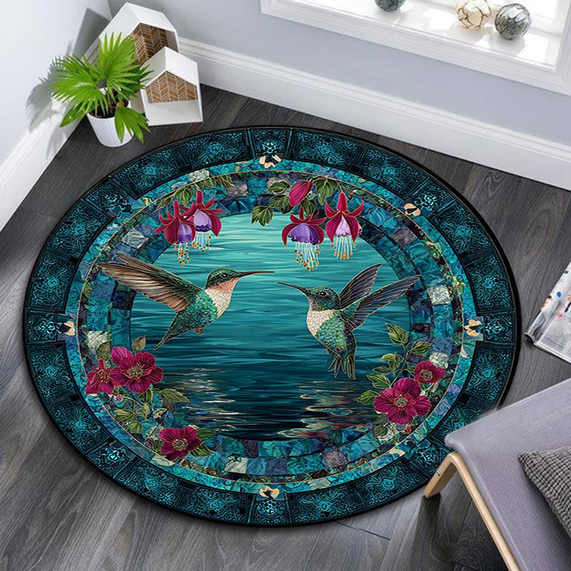 Hummingbirds Round Area Rug,Carpet Rug for Living Room Bedroom Sofa Playroom Decor,Non-slip Floor Mat 80cmx80cm
Hummingbirds Round Area Rug,Carpet Rug for Living Room Bedroom Sofa Playroom Decor,Non-slip Floor Mat 80cmx80cm