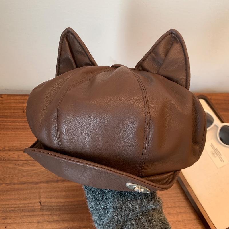 1 шт. Береты с милыми кошачьими ушками из искусственной кожи для женщин, однотонная повседневная кепка газетчика, персонализированная кепка с козырьком, альпинистские перчатки кофейный
1 шт. Береты с милыми кошачьими ушками из искусственной кожи для женщин, однотонная повседневная кепка газетчика, персонализированная кепка с козырьком, альпинистские перчатки кофейный