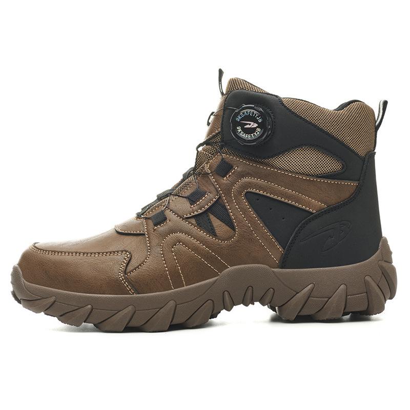 Durable High-Top Safety Shoes: Anti-Smash, Anti-Puncture, Non-Slip, Lightweight, Shock-Absorbing, Soft Sole Work Footwear.
Durable High-Top Safety Shoes: Anti-Smash, Anti-Puncture, Non-Slip, Lightweight, Shock-Absorbing, Soft Sole Work Footwear.