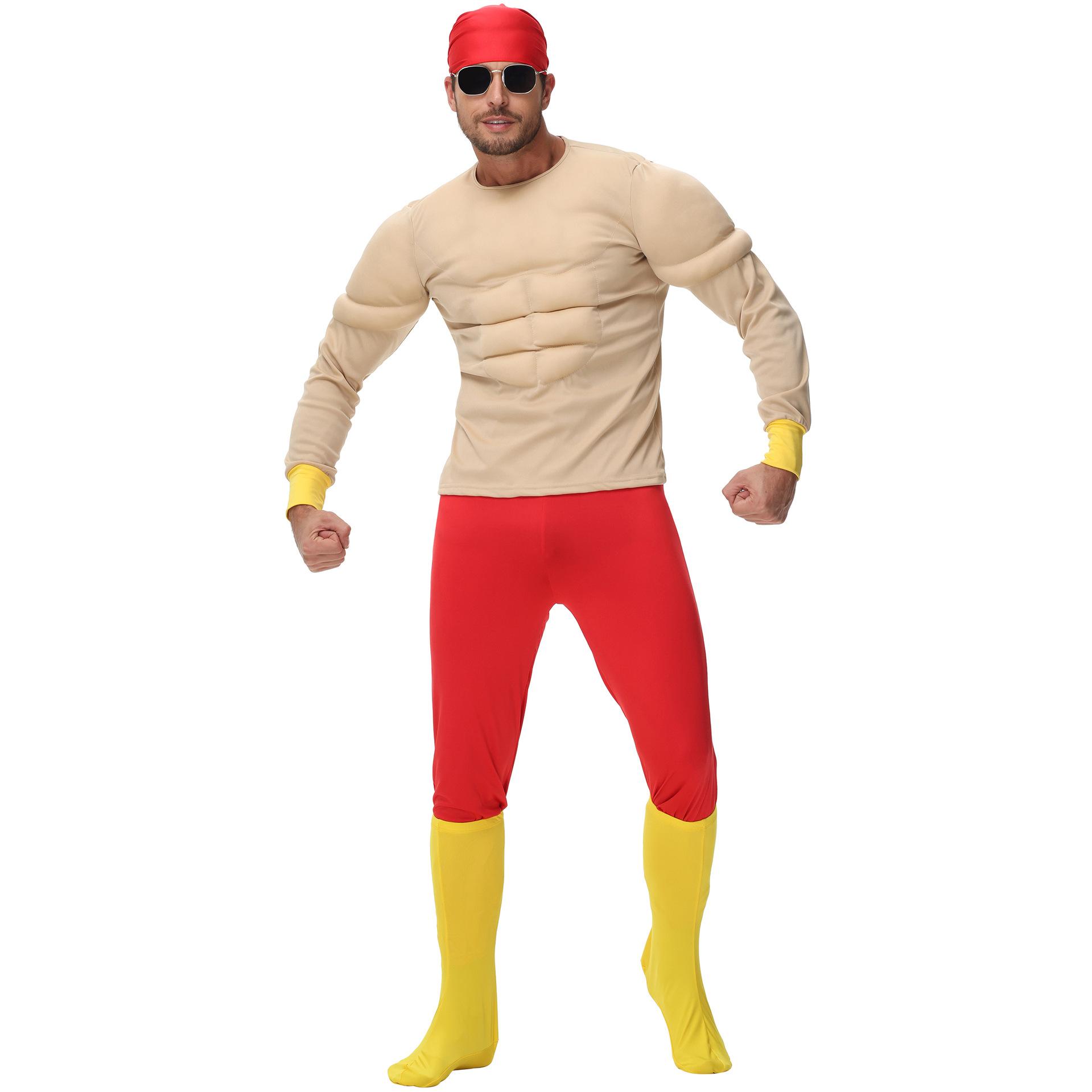 Adult muscle man costume, fake abs funny cos costume, halloween muscle man cosplay costume XL
Adult muscle man costume, fake abs funny cos costume, halloween muscle man cosplay costume XL