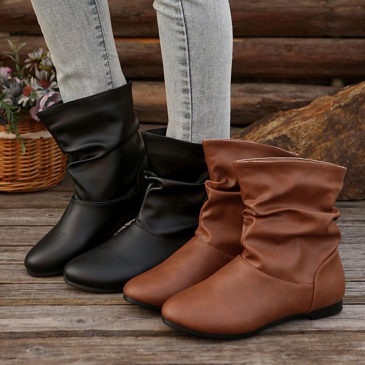European and American foreign trade large size flat-bottomed pleated piled boots women s 2024 autumn and winter new soft-soled comfortable one-pedal 42 темно-коричневого кольору
European and American foreign trade large size flat-bottomed pleated piled boots women s 2024 autumn and winter new soft-soled comfortable one-pedal 42 темно-коричневого кольору