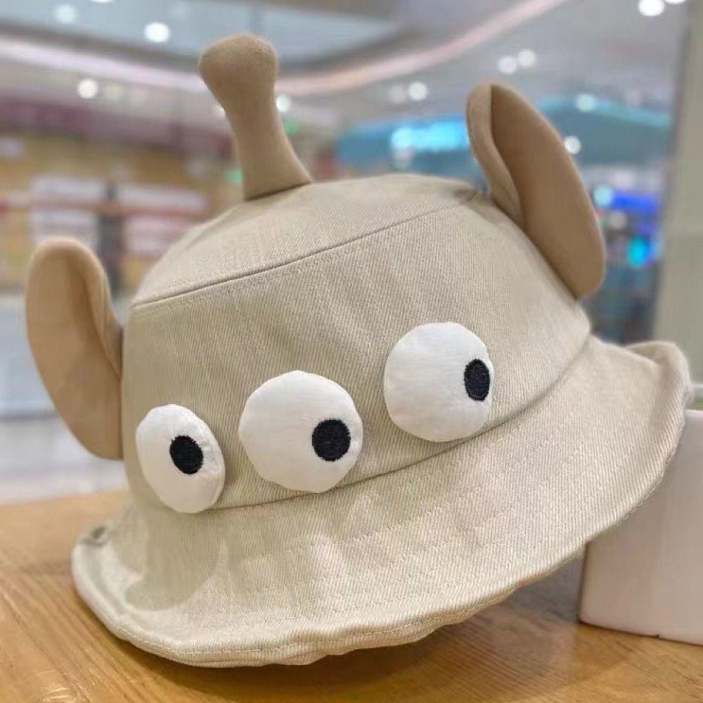 Sunscreen Three Eyes Bucket Hats Foldable Cartoon Sun Hat Cute Big Ear Fisherman Hat Travel хакі
Sunscreen Three Eyes Bucket Hats Foldable Cartoon Sun Hat Cute Big Ear Fisherman Hat Travel хакі