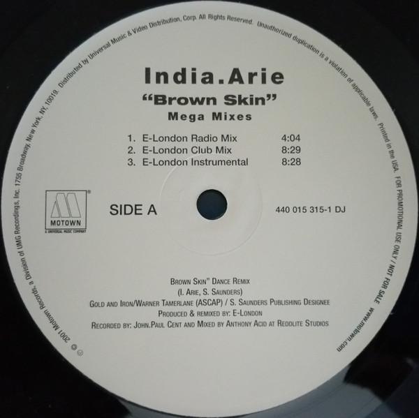 12inch Record INDIA.ARIE Brown Skin Mega Mixes 4400153151DJ Motown 2001 US Dance Electronica Used
12inch Record INDIA.ARIE Brown Skin Mega Mixes 4400153151DJ Motown 2001 US Dance Electronica Used