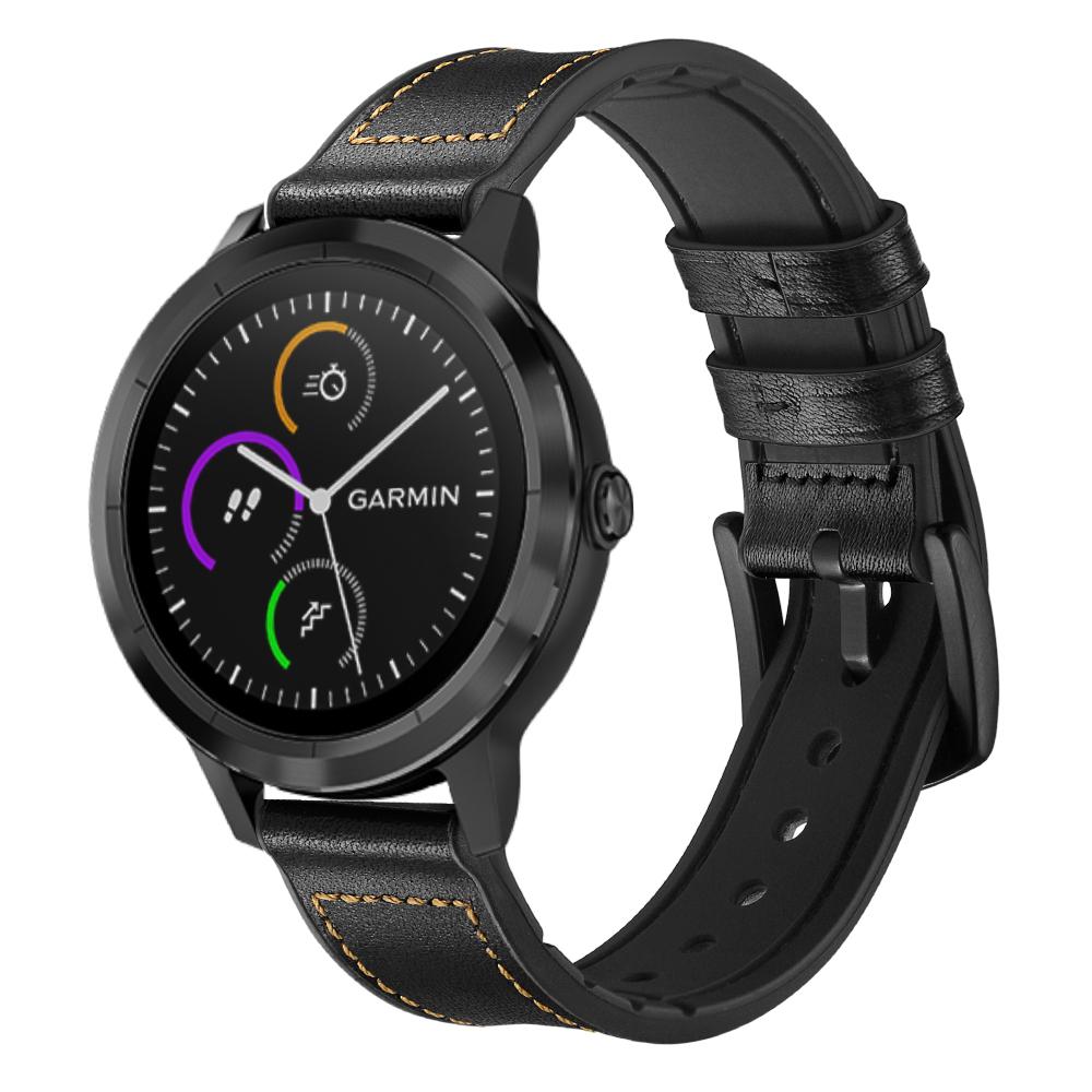 20mm Genuine Leather Coated Silicone Smart Watch Strap for Garmin Vivoactive 3/Vivomove HR Dark Brown
20mm Genuine Leather Coated Silicone Smart Watch Strap for Garmin Vivoactive 3/Vivomove HR Dark Brown