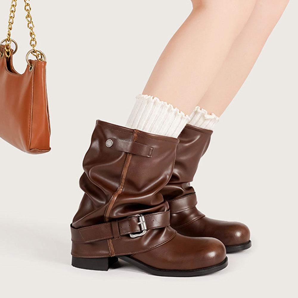 Women Boots Fashion Stack Pleated Design Women Ankle Boots Vintage Western Cowboy Boots High Quality Soft Leather Casual Booties 35 коричневий
Women Boots Fashion Stack Pleated Design Women Ankle Boots Vintage Western Cowboy Boots High Quality Soft Leather Casual Booties 35 коричневий