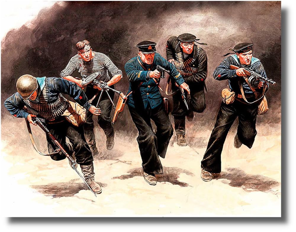 Master Box Масштаб 1/35 Сцена атаки морской пехоты России/СССР (Набор из 5 предметов), 1941-42, Серия Восточный фронт №. 3, Пластиковый набор модели MB35153
Master Box Масштаб 1/35 Сцена атаки морской пехоты России/СССР (Набор из 5 предметов), 1941-42, Серия Восточный фронт №. 3, Пластиковый набор модели MB35153