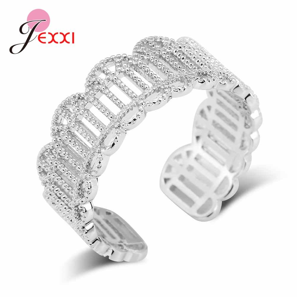 Fashion Women 925 Sterling Silver Open Rings Adjustable Size Finger Jewelry Female Gifts Cubic Zirconia Bijoux
Fashion Women 925 Sterling Silver Open Rings Adjustable Size Finger Jewelry Female Gifts Cubic Zirconia Bijoux
