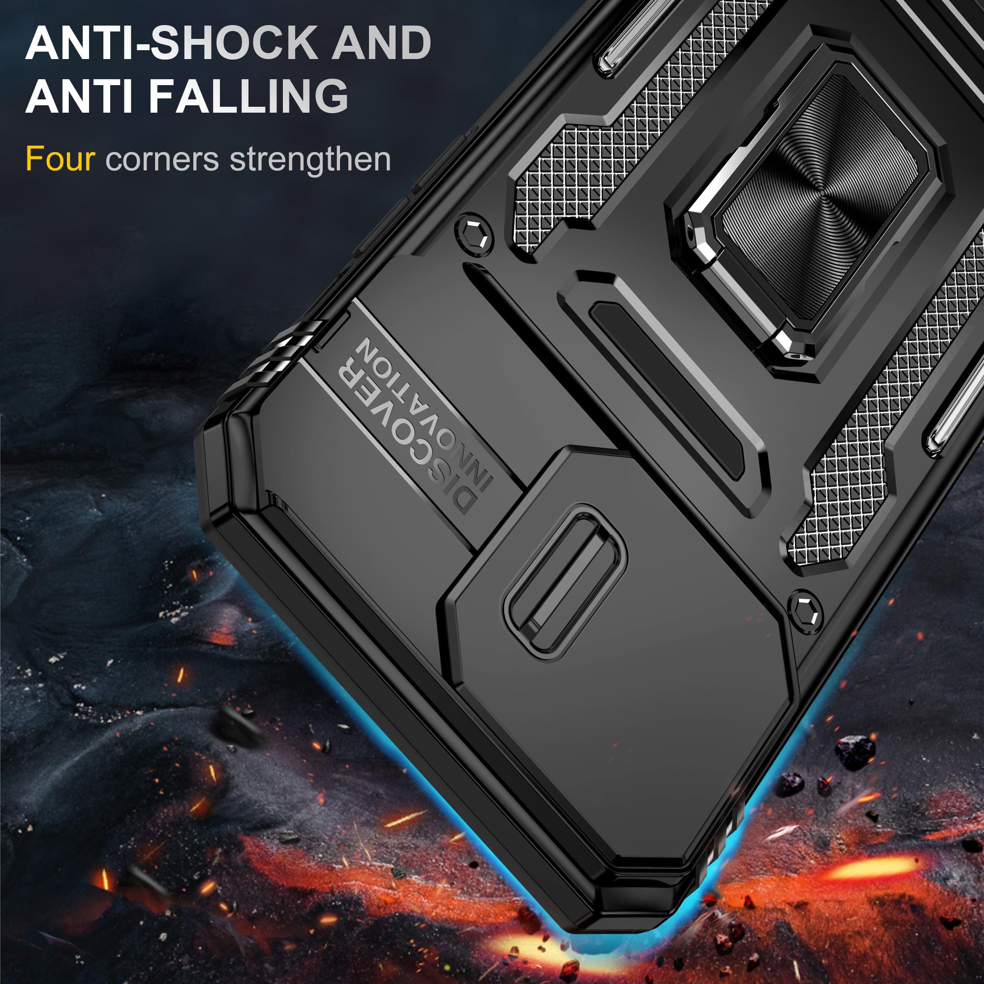 Armor Series For iPhone 16 Pro Case Slide Lens Lid PC+TPU Anti-drop Kickstand Phone Cover Black
Armor Series For iPhone 16 Pro Case Slide Lens Lid PC+TPU Anti-drop Kickstand Phone Cover Black