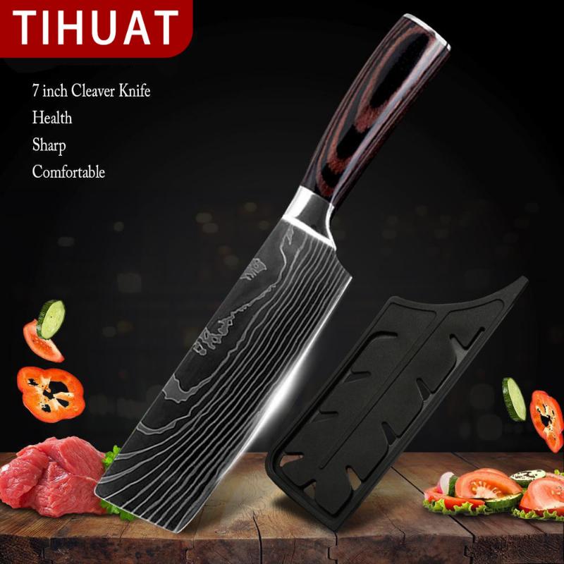 Нож TIHUAT Cleaver Nakiri, 7-дюймовый нож-измельчитель из высокоуглеродистой стали с удобной деревянной ручкой
Нож TIHUAT Cleaver Nakiri, 7-дюймовый нож-измельчитель из высокоуглеродистой стали с удобной деревянной ручкой