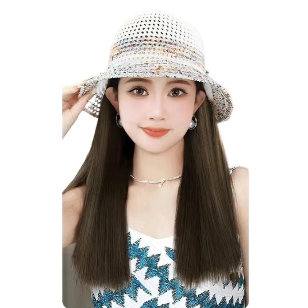 Bucket Hat Fisherman Hat Wig Rainbow Woven Summer Sunshade Cap Wig Women Straight-Light Brown
Bucket Hat Fisherman Hat Wig Rainbow Woven Summer Sunshade Cap Wig Women Straight-Light Brown