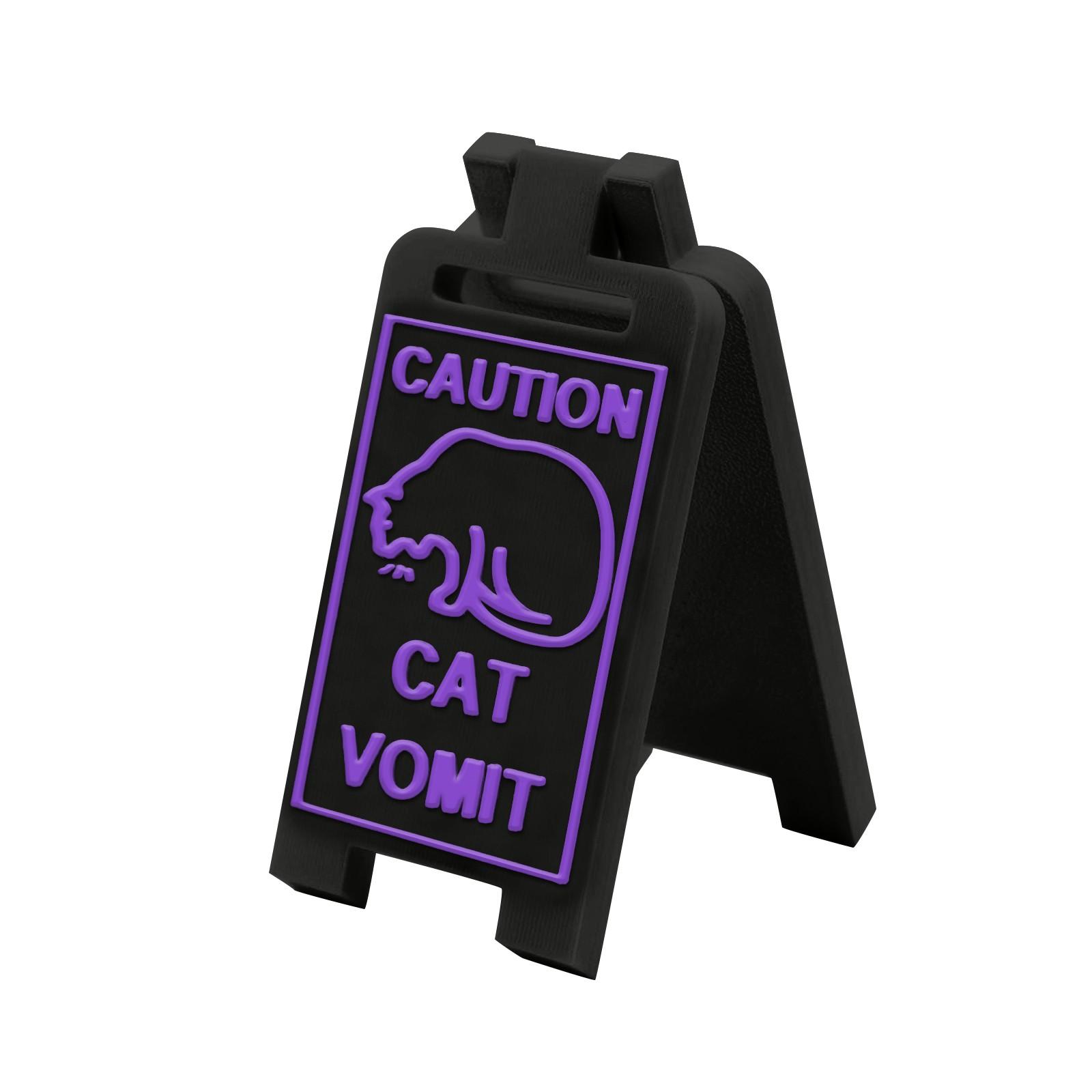 12cm Miniature Caution Cat Vomit Warning Sign 3D Printed Plastic A-Frame Model for Display and Decoration
12cm Miniature Caution Cat Vomit Warning Sign 3D Printed Plastic A-Frame Model for Display and Decoration