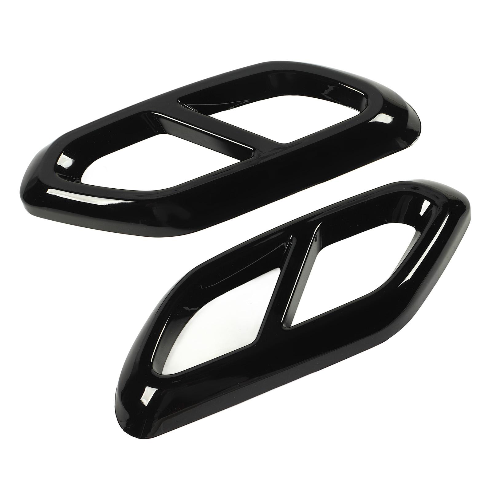 1 пара защитных накладок на глушитель выхлопной трубы, декоративная надежная защита, замена защитных накладок на выхлопную трубу автомобиля чёрный