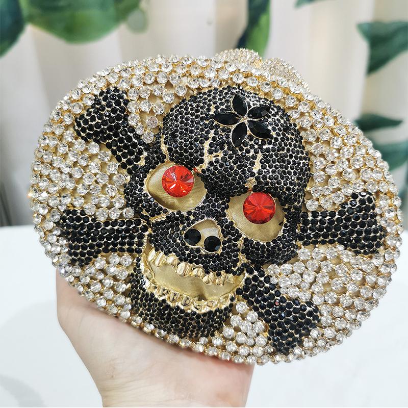 Skull Shape Rhinestone Evening Clutches Bag Women’s Diamond Party Prom Handbags Money Wallets Halloween Crystal Dinner Bags 16cmX12cmX5cm
Skull Shape Rhinestone Evening Clutches Bag Women’s Diamond Party Prom Handbags Money Wallets Halloween Crystal Dinner Bags 16cmX12cmX5cm