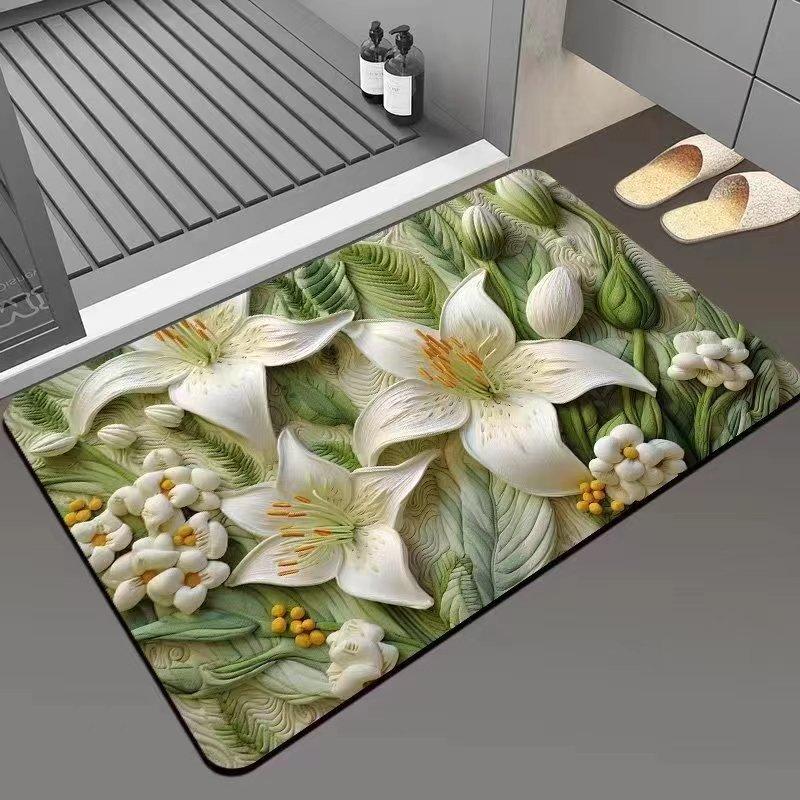 Lili Doormat Entrance Mat 3D Lily Green Leaf Pattern Non Slip Print Floor Mat for Bathroom Entryway Kitchen Hallway 40cm x 60cm
Lili Doormat Entrance Mat 3D Lily Green Leaf Pattern Non Slip Print Floor Mat for Bathroom Entryway Kitchen Hallway 40cm x 60cm