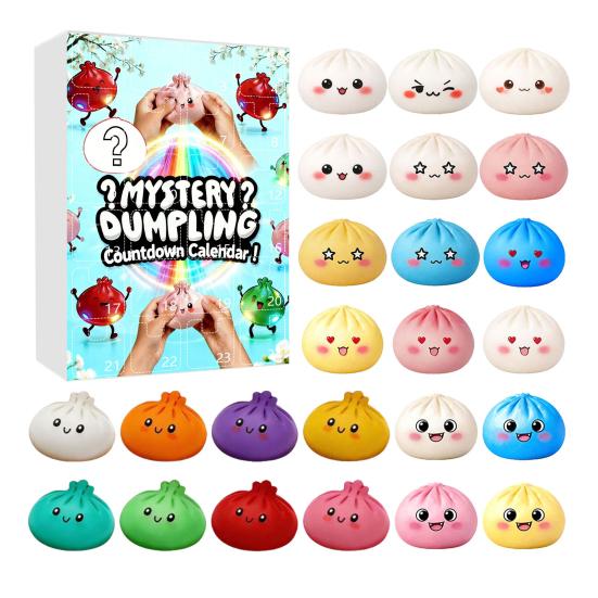 Dumpling Squeeze Toy Countdown Calendar Cartoon Steamed Bun Stress Relief Fidget Toy 24 Days Countdown Box Party C
Dumpling Squeeze Toy Countdown Calendar Cartoon Steamed Bun Stress Relief Fidget Toy 24 Days Countdown Box Party C
