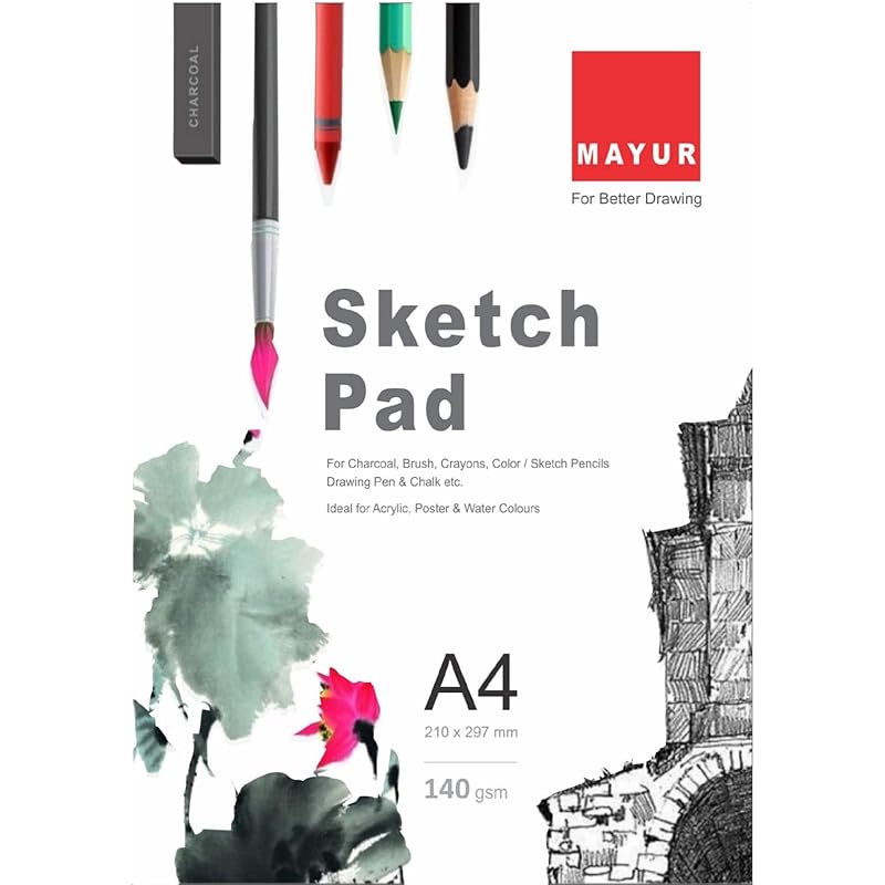 DSR A4 Sketch Books 50 Sheets Set of 1 (140 GSM Sheet) 0 білий
DSR A4 Sketch Books 50 Sheets Set of 1 (140 GSM Sheet) 0 білий