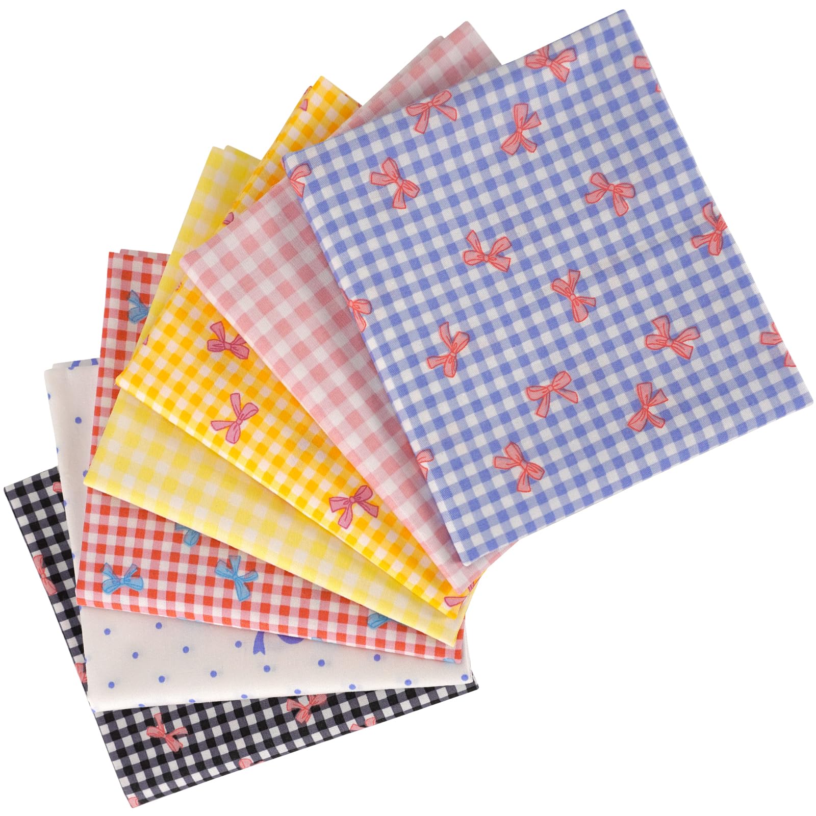 Set of 7 Checkered Bow Patchwork Cut Nordic Cotton 46x56cm Fabrics, Cloths, Scraps, білий
Set of 7 Checkered Bow Patchwork Cut Nordic Cotton 46x56cm Fabrics, Cloths, Scraps, білий