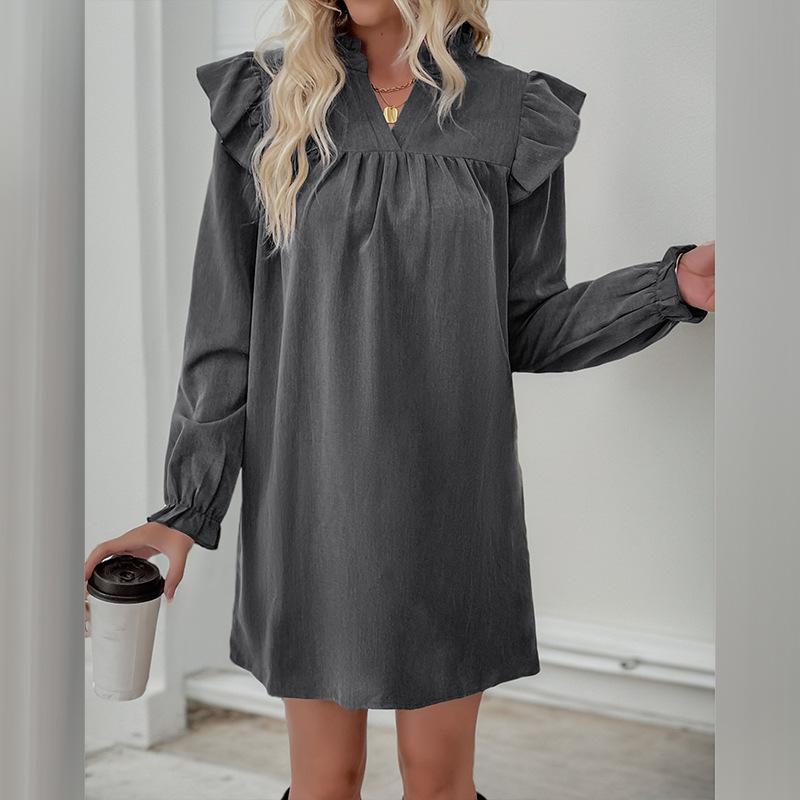 Commute Long-Sleeved Skirts, Loose Stand-Up Collars, Ruffled Patchwork Dresses XL темно-сірий
Commute Long-Sleeved Skirts, Loose Stand-Up Collars, Ruffled Patchwork Dresses XL темно-сірий