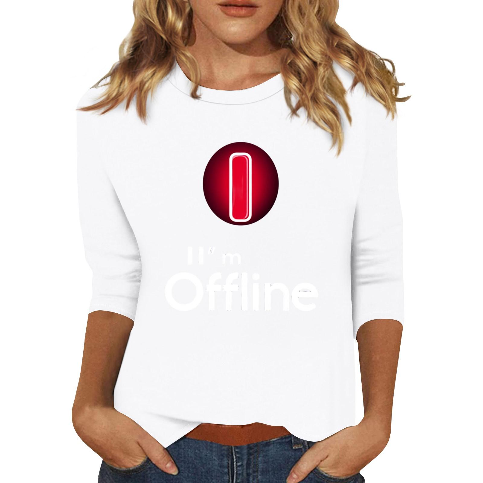 Women s Fashion Casual Three-quarter Sleeve Text Printing Round Neck Pullover Top S
Women s Fashion Casual Three-quarter Sleeve Text Printing Round Neck Pullover Top S