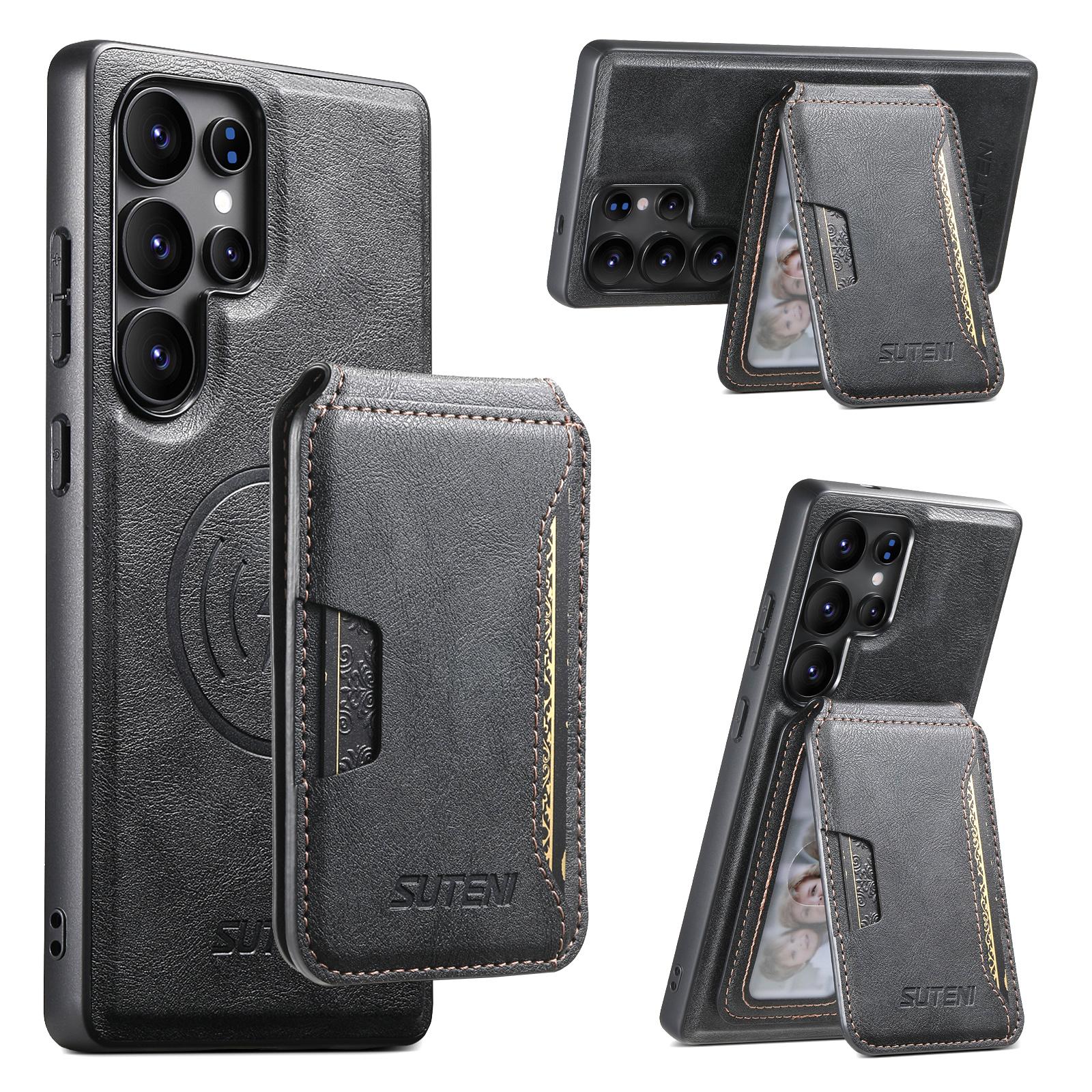 SUTENI M3 For Samsung Galaxy S25 Ultra Magnetic Case Cowhide Texture Leather Back Cover with Card Bag Kickstand A
SUTENI M3 For Samsung Galaxy S25 Ultra Magnetic Case Cowhide Texture Leather Back Cover with Card Bag Kickstand A