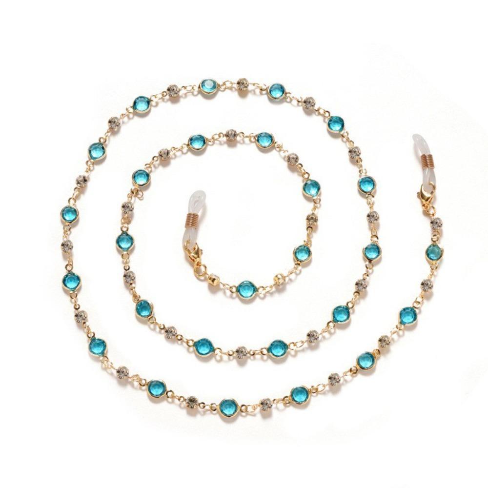 Zircon Colorful Crystal Glasses Chain Rhinestone Anti-Lost Sunglasses Chains Neck Strap Beads Glasses Holder Strap Chain світло-синій колір
Zircon Colorful Crystal Glasses Chain Rhinestone Anti-Lost Sunglasses Chains Neck Strap Beads Glasses Holder Strap Chain світло-синій колір