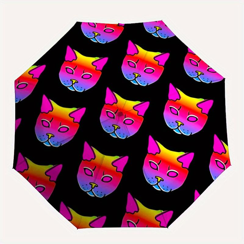 1pc Rainbow Cat Faces Automatic Folding Umbrella, Portable & Foldable Design with 8 Ribs, Casual Outdoor Accessory yy250805077
1pc Rainbow Cat Faces Automatic Folding Umbrella, Portable & Foldable Design with 8 Ribs, Casual Outdoor Accessory yy250805077