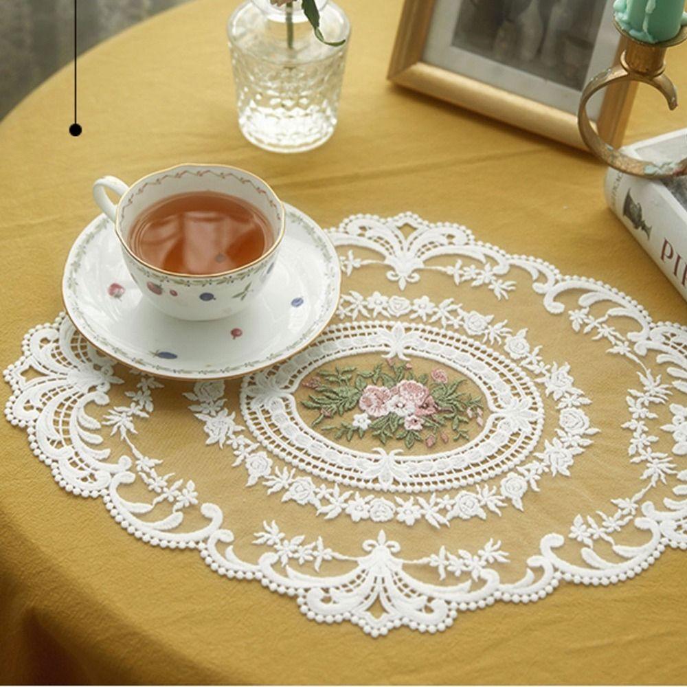 2Pcs French Style Lace Doilies Heat Resistant Milk Silk Table Mats Home Table Decoration
2Pcs French Style Lace Doilies Heat Resistant Milk Silk Table Mats Home Table Decoration
