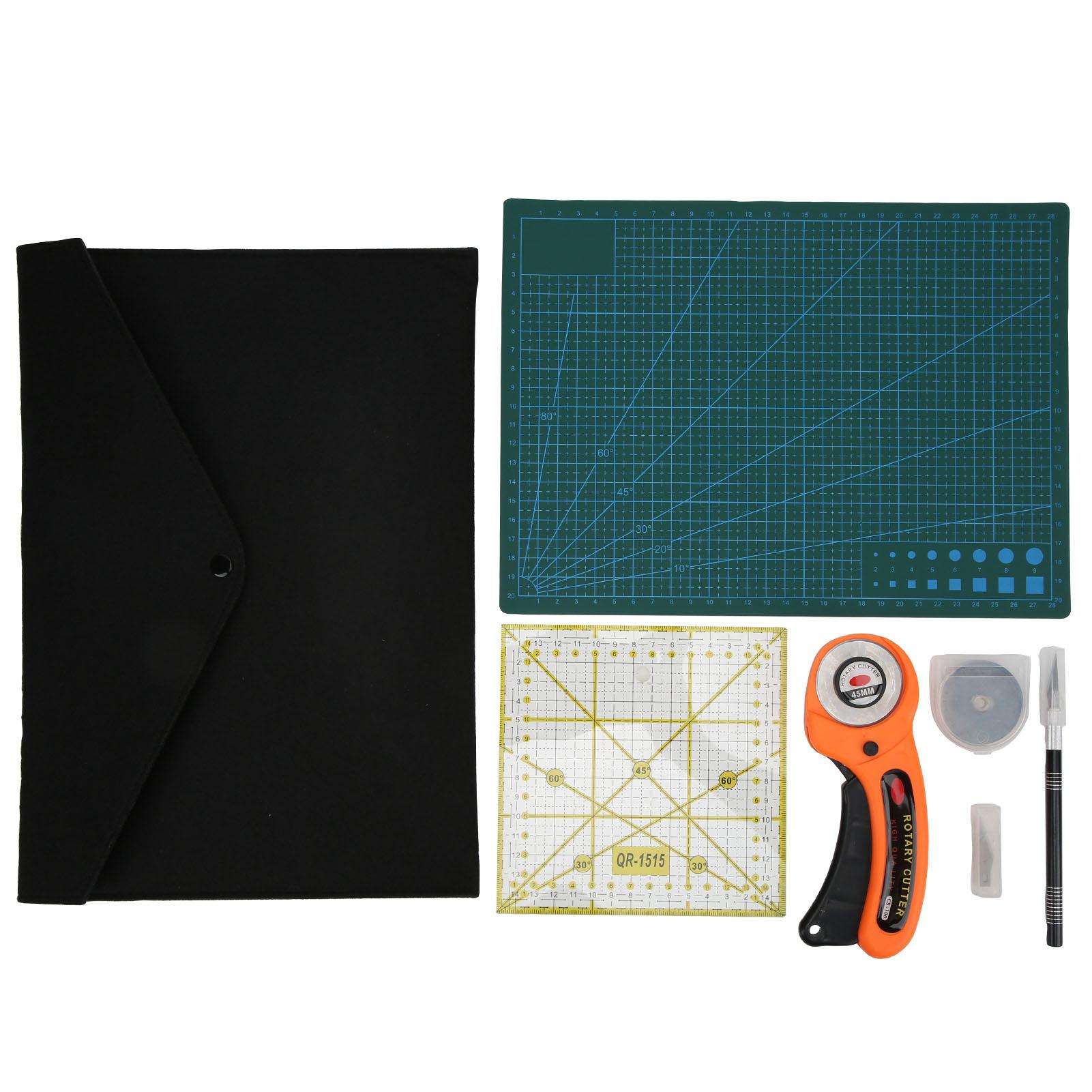 Набор из 15 резаков для ткани, набор для резки ткани с сменными лезвиями для коврика для шитья и квилтинга