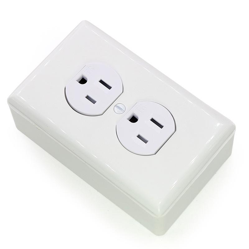 Surface-Mounted Double Gang Socket Outlet for USA, Canada, Mexico - 15A for Home Renovation
Surface-Mounted Double Gang Socket Outlet for USA, Canada, Mexico - 15A for Home Renovation