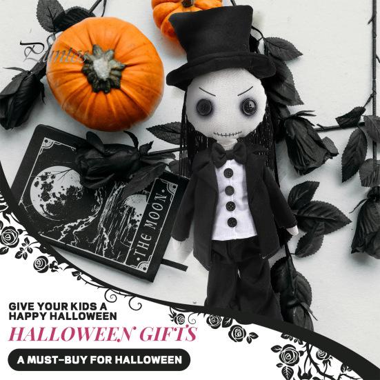 Хэллоуин Призрак Кукла Орнамент Ручной Жуткий Черный Призрак Кукла Украшение Уникальный Усилитель Праздничной Атмосферы A