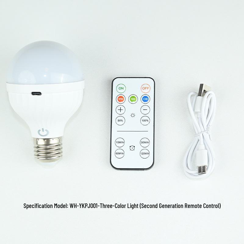Wireless Rechargeable Remote-Controlled Light Bulb with Three-Color Dimming - Portable Emergency Light for Bedside, No Wiring Needed
Wireless Rechargeable Remote-Controlled Light Bulb with Three-Color Dimming - Portable Emergency Light for Bedside, No Wiring Needed