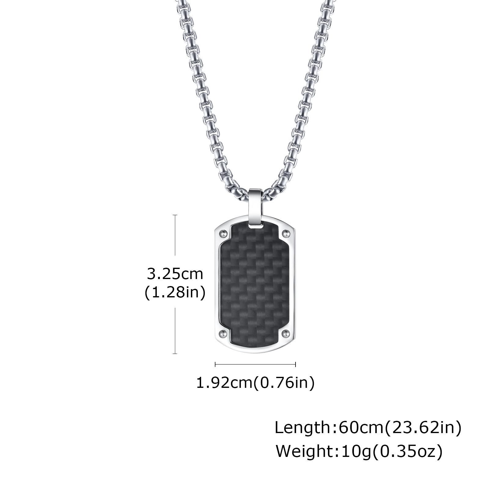 Vnox Mens Luxury Carbon Fiber Dogtag Necklaces,Black Military Dog Tags Pendant with Box Chain,Bold Geometric Collar Jewelry Gift 60cm
Vnox Mens Luxury Carbon Fiber Dogtag Necklaces,Black Military Dog Tags Pendant with Box Chain,Bold Geometric Collar Jewelry Gift 60cm