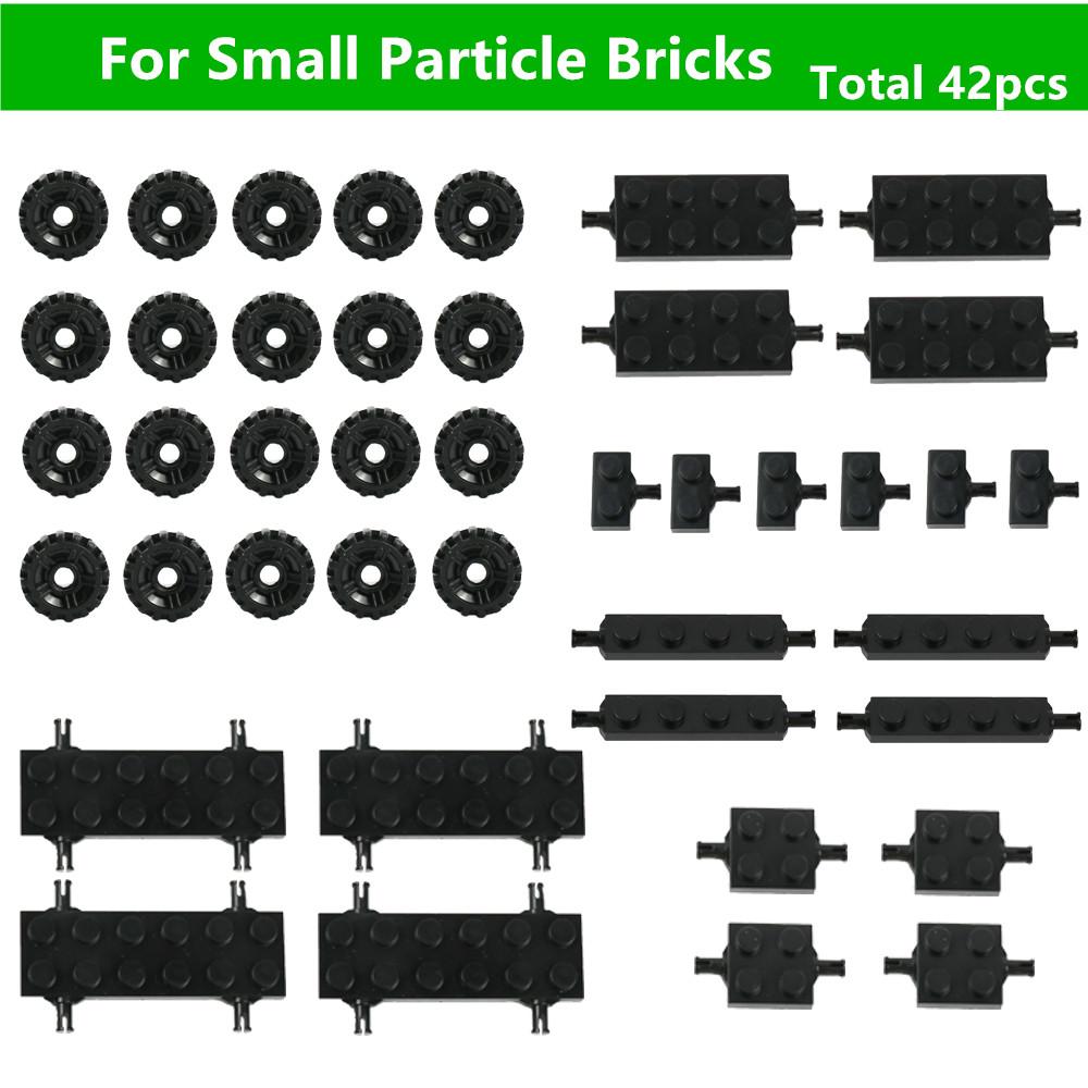 42pcs Mini Wheel Axles Pack Car Tires Model Building Blocks Accessory Enlighten Toys For Children MOC Bricks
42pcs Mini Wheel Axles Pack Car Tires Model Building Blocks Accessory Enlighten Toys For Children MOC Bricks