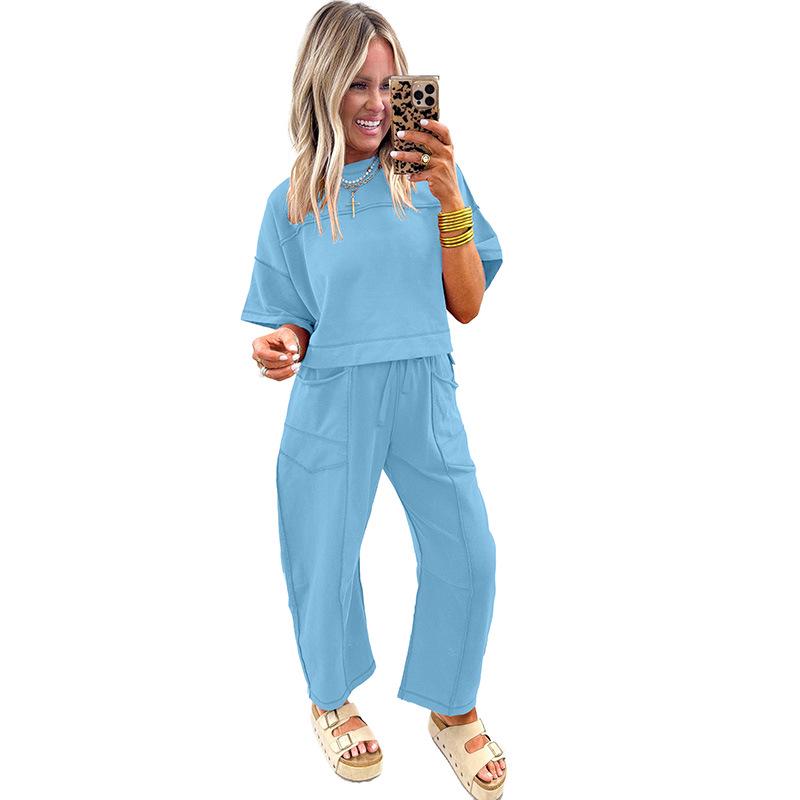 Shi Ying Women s Solid Short Sleeve Casual Two-Piece Suit with Large Pockets - European & American Fashion Trend Contact customer service due to inventory error!
Shi Ying Women s Solid Short Sleeve Casual Two-Piece Suit with Large Pockets - European & American Fashion Trend Contact customer service due to inventory error!