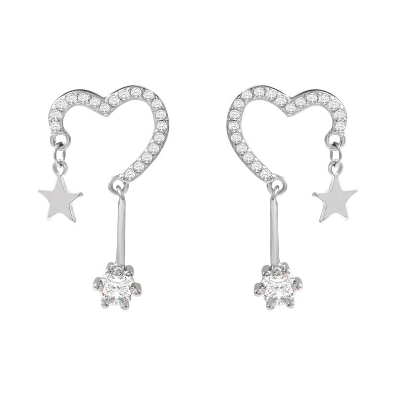 Heart & Star Stud Earrings, Fashion Double-Shape Earrings for Women Cute Daily Wear Jewelry Gift серебряный
Heart & Star Stud Earrings, Fashion Double-Shape Earrings for Women Cute Daily Wear Jewelry Gift серебряный