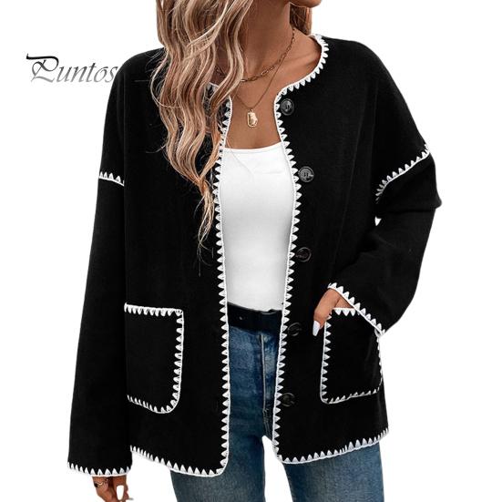 Осень-весна Женское пальто с зигзагообразным краем, однобортный кардиган на пуговицах, свободный, подходящий по цвету, с длинными рукавами, куртка для свиданий и поездок на работу S чёрный
Осень-весна Женское пальто с зигзагообразным краем, однобортный кардиган на пуговицах, свободный, подходящий по цвету, с длинными рукавами, куртка для свиданий и поездок на работу S чёрный