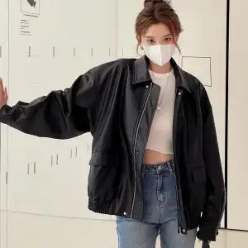 Однотонная Свободная Повседневная Мотоциклетная Ретро Кожаная Куртка Женская Новая Осенняя Комбинированная Лацкан Молния Мода M чёрный
Однотонная Свободная Повседневная Мотоциклетная Ретро Кожаная Куртка Женская Новая Осенняя Комбинированная Лацкан Молния Мода M чёрный