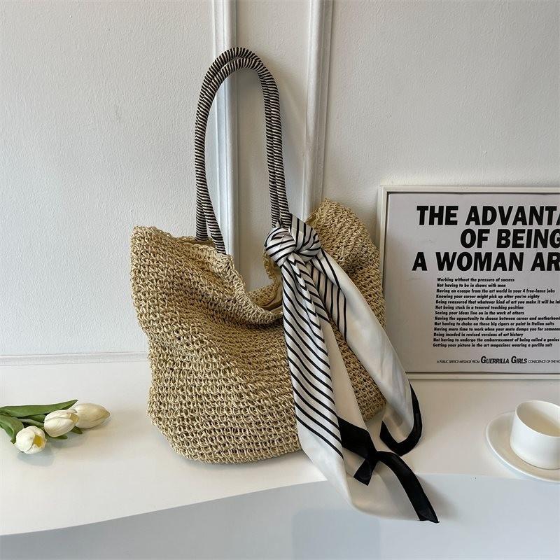Chic And Trendy Unisex Woven Straw Shoulder Bag Perfect For Spring Summer Outings OffWhite Scarf
Chic And Trendy Unisex Woven Straw Shoulder Bag Perfect For Spring Summer Outings OffWhite Scarf