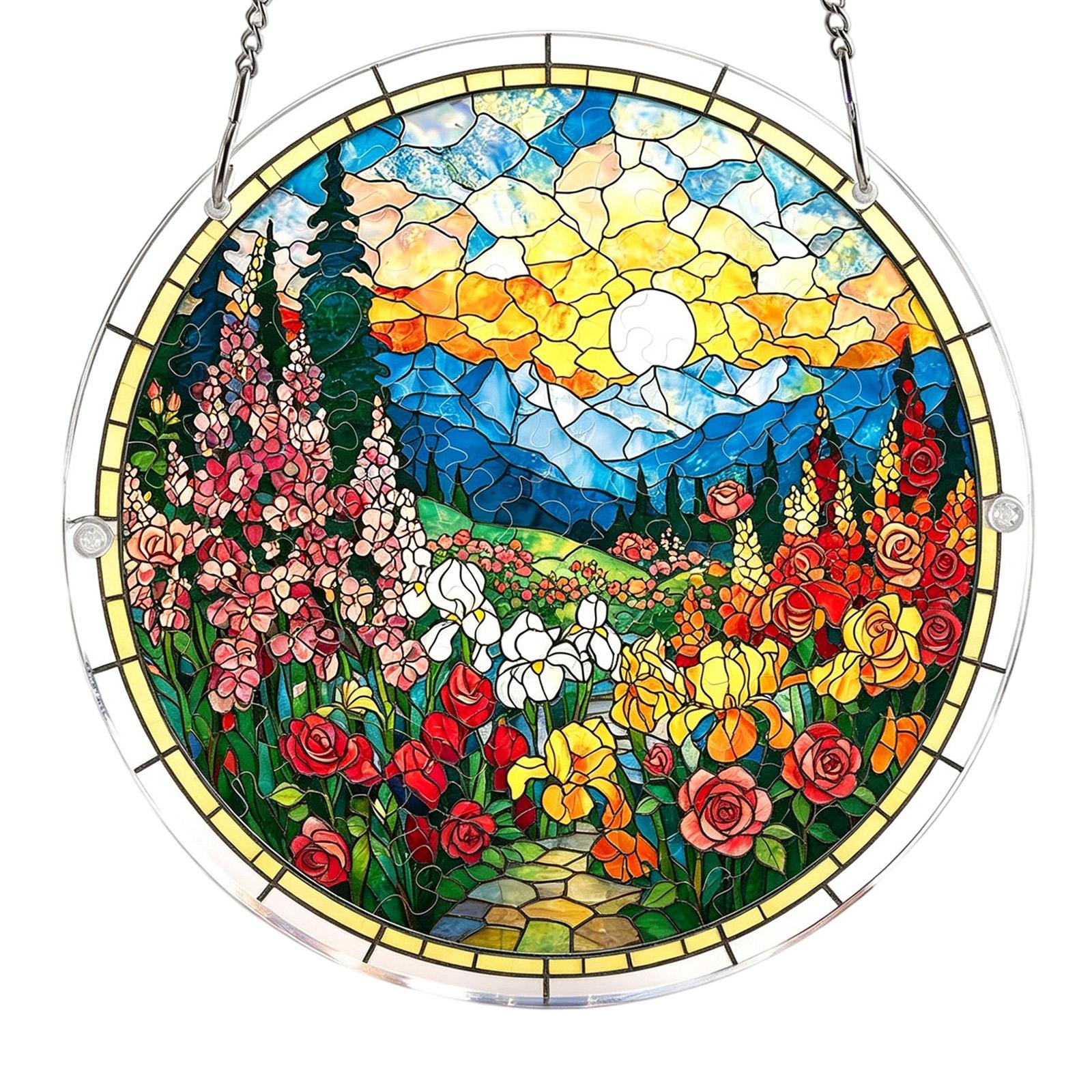 83 Pieces Acrylic Stained Glass Style Hanging Ornament 2D Puzzle Window Decoration with Chain for Indoor Use One Size
83 Pieces Acrylic Stained Glass Style Hanging Ornament 2D Puzzle Window Decoration with Chain for Indoor Use One Size