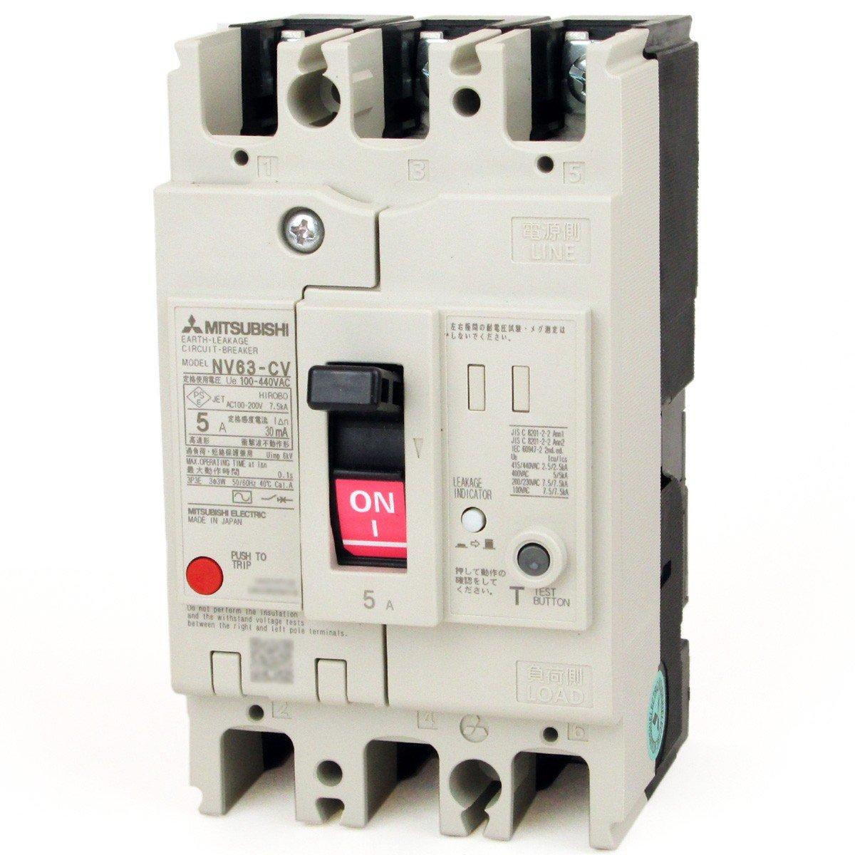 Mitsubishi Electric 3P 30A 30MA Leakage Circuit NN NV63-CV (Earth Breaker) (3 Pole) (AC 100-440)
Mitsubishi Electric 3P 30A 30MA Leakage Circuit NN NV63-CV (Earth Breaker) (3 Pole) (AC 100-440)