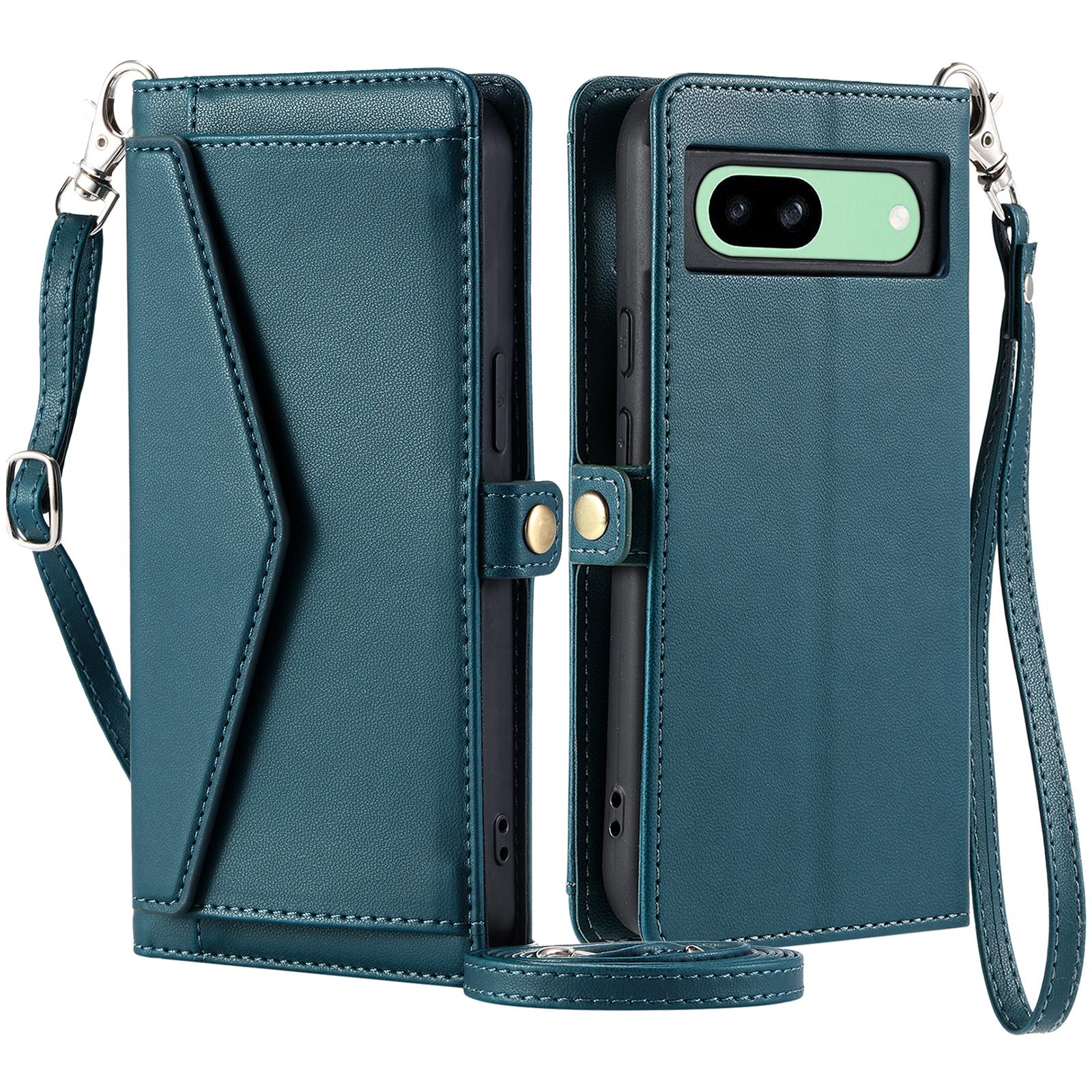 For Google Pixel 8a Leather Case Wallet Stand Phone Cover with Straps Blackish Green
For Google Pixel 8a Leather Case Wallet Stand Phone Cover with Straps Blackish Green