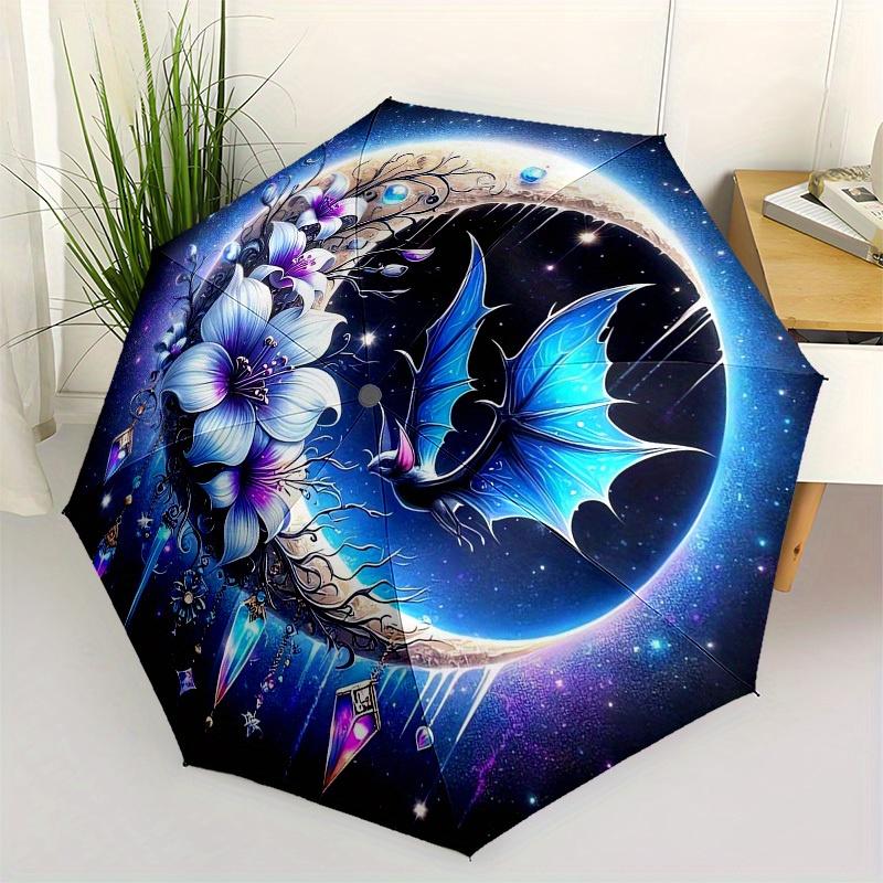 1pc Fantasy Crescent Moon with Flowers and Dragonfly Umbrella with Plastic Handle,Suitable for All Seasons Home Travel Outdoor UmbrellaB1882
1pc Fantasy Crescent Moon with Flowers and Dragonfly Umbrella with Plastic Handle,Suitable for All Seasons Home Travel Outdoor UmbrellaB1882